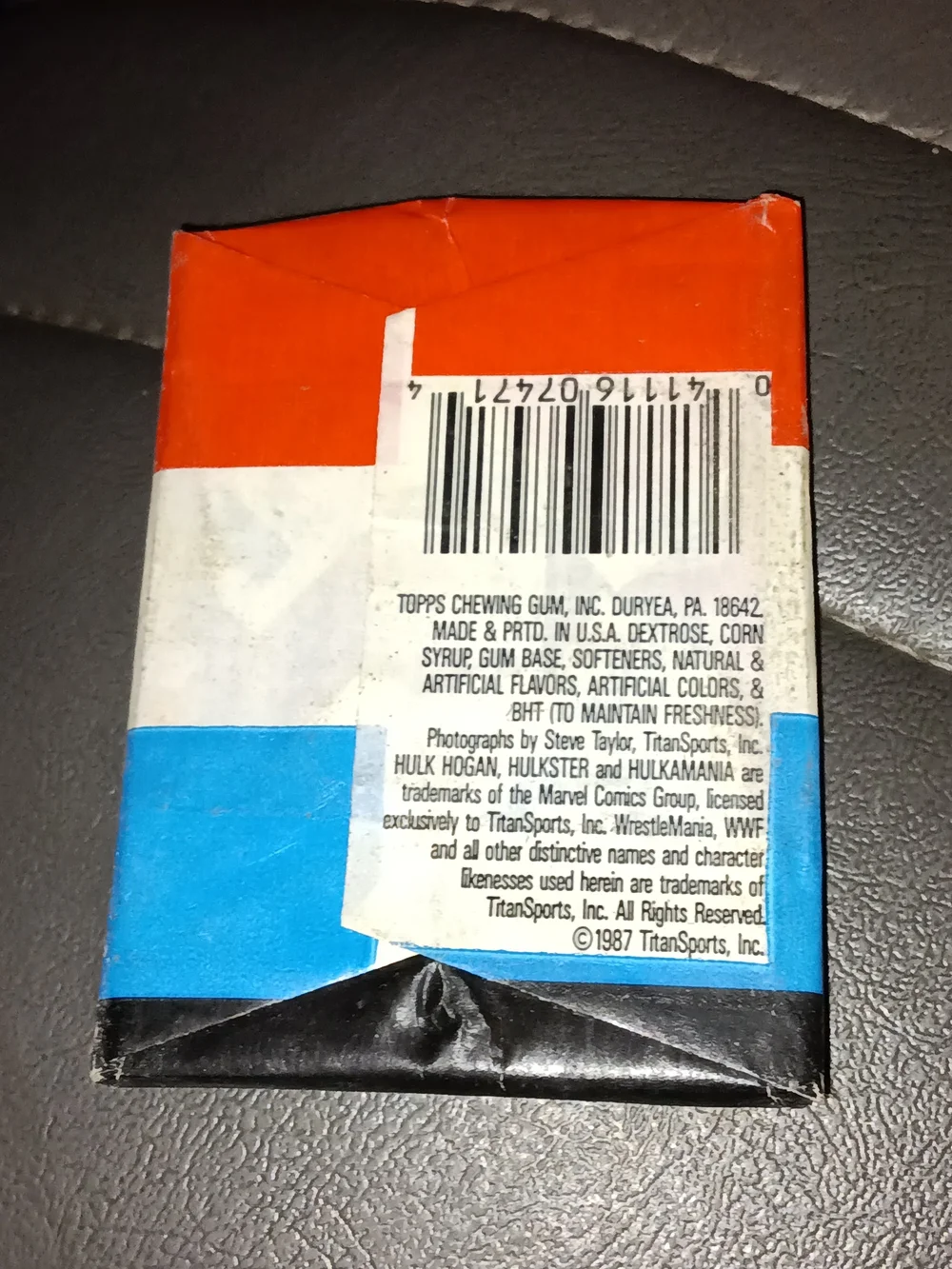1987 Topps Wrestling Wax Pack Hulk Hogan WrestleMania III Sealed 8 Available - Picture 2 of 2
